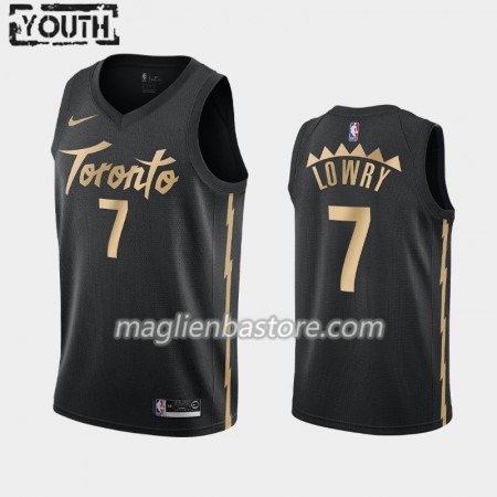 Maglia NBA Toronto Raptors Kyle Lowry 7 Nike 2019-20 City Edition Swingman - Bambino